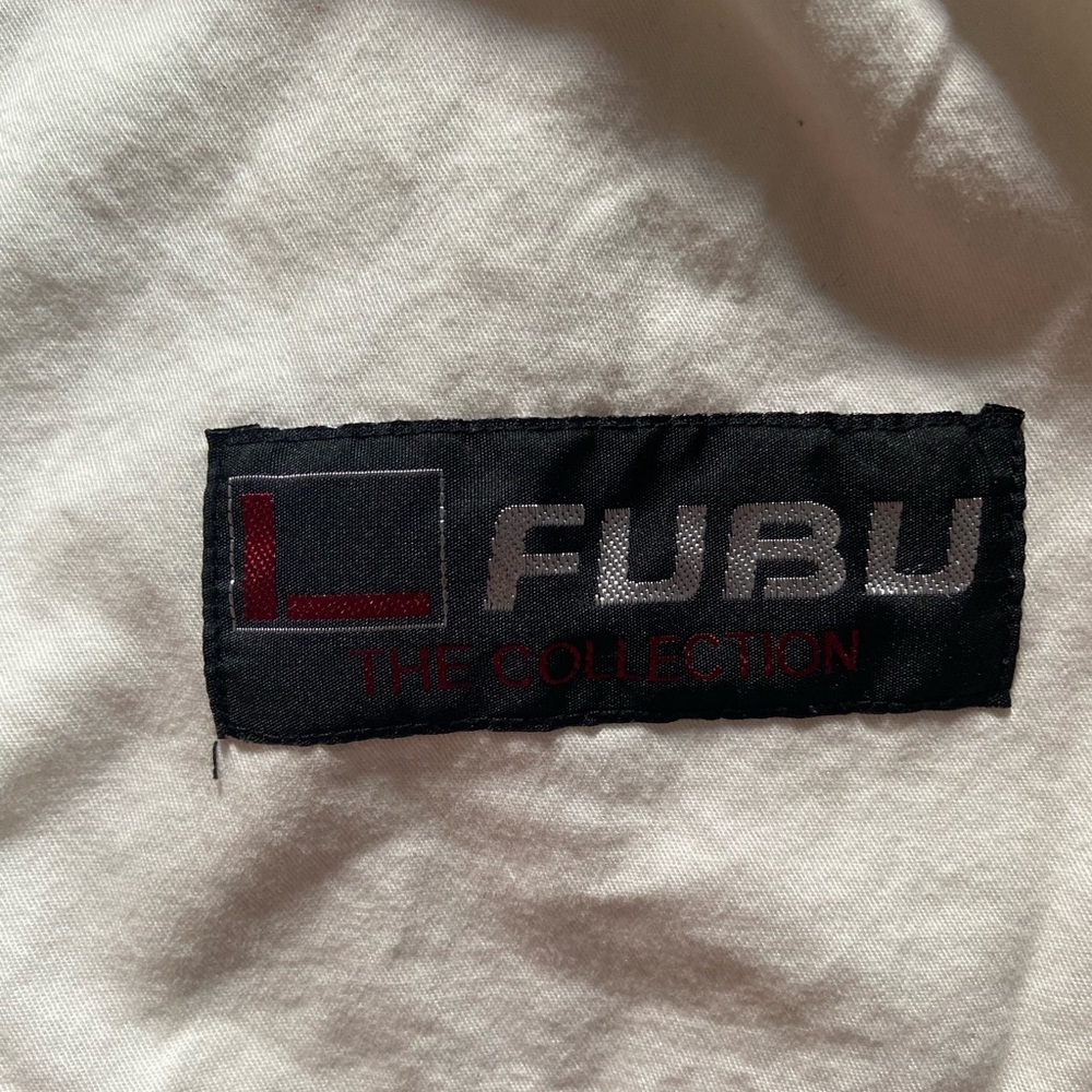 FUBU Cream Short Sleeve Button Down Shirt - Picture 4 of 7